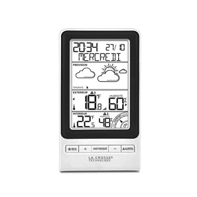 Image de La Crosse Technology WS6819 Station Météo avec Prévision, Alertes de Température et Indice confort Noir