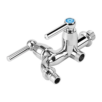 Image de Fdit Robinet d&#039;eau Double Niveau Mélangeur Unique Refroidisseur Bec G1 / 2 pour Lave Linge Évier de Cuisine Douche(Poignée Droite G 1/2)