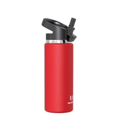 Image de Super Sparrow Gourde Isotherme 750ml Paille Bouche Large Bouteille sans BPA SwivelSip Gourdes INOX pour Sport, Voyages, L&#039;école