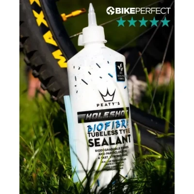 Image de Peaty&#039;s Holeshot Biofibre Tubeless Tire Sealant Kit d&#039;emballage d&#039;outils Adulte Unisexe, Blanc, 1 Litre