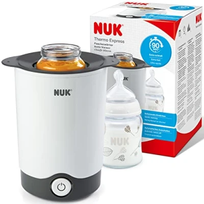 Image de NUK Thermo Express Chauffe biberon Réchauffe en douceur les liquides et aliments mous 90 secondes Arrêt automatique Panier amovible pour un retrait facile Prise européenne à 2 broches