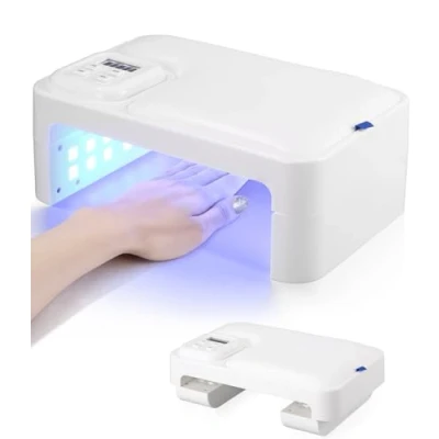 Image de Lampe UV Ongles Gel, 180W Professionnelle Ongles, LED Sèche Rapide avec 4 Minuteries, Capteur Automatique Écran LCD, machine a pour ongle Art tous les gels