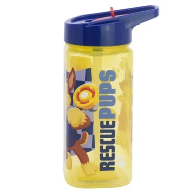 Image de Stor Paw Patrol Bouteille d&#039;eau carrée réutilisable avec paille intégrée 510 ml