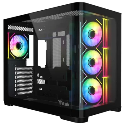 Image de itek DARK CAVE CURVED Tower Noir Neuf