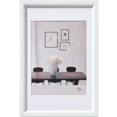 Image de walther design cadre photo blanc 20 x 30 cm avec passe partout, en plastique Style acier ES030W