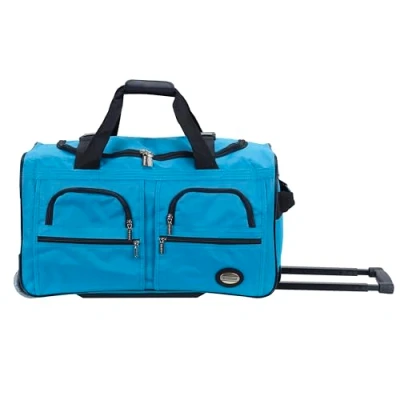 Image de Rockland Melbourne Valise Rigide Extensible à roulettes pivotantes, Turquoise, Taille Unique, pivotantes