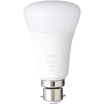 Image de Philips Hue White, ampoule LED connectée B22, équivalent 60W, 800 lumen, compatible Bluetooth, Pack de 2 , fonctionne avec Alexa, Google Assistant et Apple Homekit