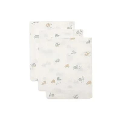 Image de Jollein Gant de Toilette Gaze Coton 15x20cm On The Go 3 Unités