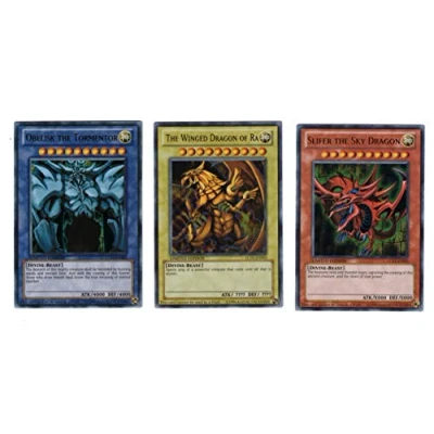 Image de YuGiOh Legendary Collection ULTRA RARE God Card Set of 3 Egyptian Cards Slifer, Obelisk Ra (LIMITED EDITION) Version by Yu Gi Oh!