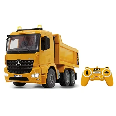 Image de Jamara 404940 Basculeur Mercedes Arocs 2,4 GHz Echelle 1/20 Jaune