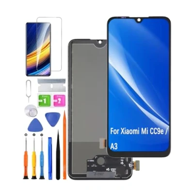 Image de HLYGZX Écran de rechange pour Xiaomi Mi CC9e / A3 LCD TFT, M1906F9SH M1906F9SI tactile Digitizer Assembly Kit pièces réparation (sans empreintes digitales)