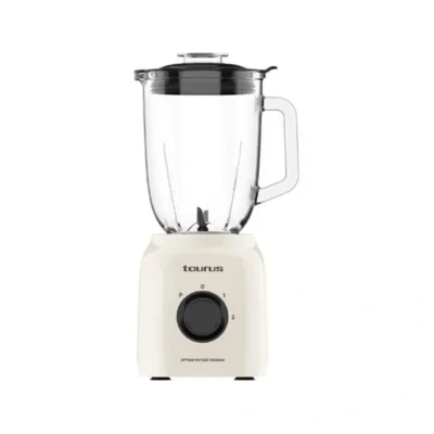 Image de Taurus Blender Optima Vintage MAX 1500W 21.500 tr/min Bol en Verre 1,8L Lames Acier Inoxydable Fonction Glace Pilée 2 Vitesses + Turbo Sécurisé Design