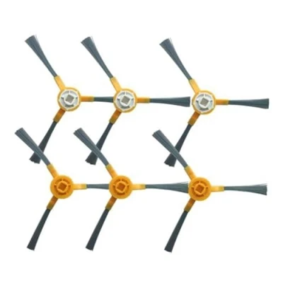 Image de ZeAda Kit de 6 brosses latérales, Compatible avec Les pièces d&#039;aspirateur Robot IKOHS NETBOT S15, Accessoire Remplacement for balayeuse Domestique, Outil Nettoyage