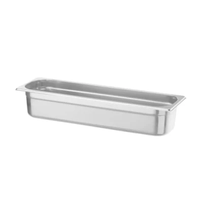 Image de HENDI Bac Gastronorme, GN 2/4, résistance thermique 40 C à 300 C, utilisable dans des fours convection, réfrigérateurs, bain maries,des chafing dishes, 8.6L, 530x162x(H)150mm, inox 18/10
