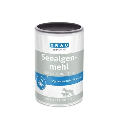 Image de GRAU L’original Farine D’algues Marines 100 % Pure, Pour La Pigmentation Du Pelage, Un Pelage Dense Et Brillant, Lot De 1 (1 x 400 g), Complément Alimentaire Chiens Chats