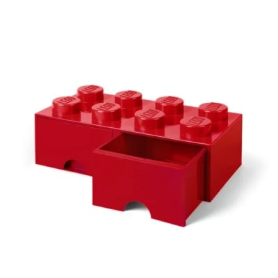 Image de LEGO® Storage Box with Drawers Red 50x25x18 cm