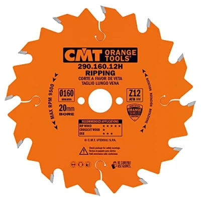 Image de CMT déchirures Lame de scie circulaire 12 dents carbure tungstène Micrograin 160 x 20 mm