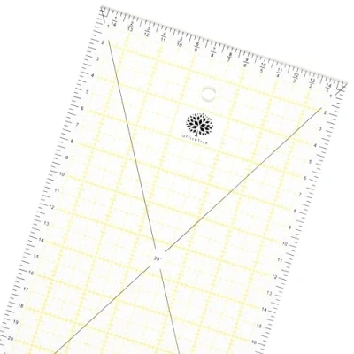 Image de OfficeTree Regle Patchwork Couture 60 cm x 15 Règle avec des mesures d&#039;angle Japonaise Latte