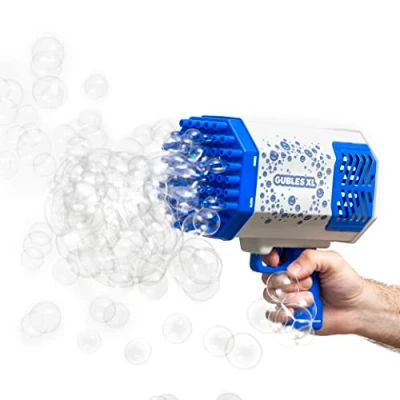 Image de Machine à Bulles, Pistolet Bulles avec 69 canons Lumière LED, Souffleur de Savon Jouet pour Enfant