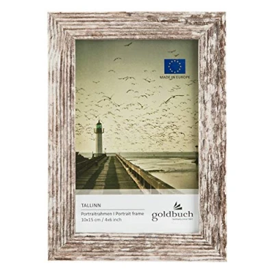 Image de Goldbuch 92 0492 Tallinn Vintage cadre photo en bois pour au format 10 x 15 cm, portrait avec support et mural, unique MDF
