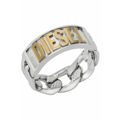 Image de DIESEL Bague en acier inoxydable, bicolore, pour homme, DX1420931