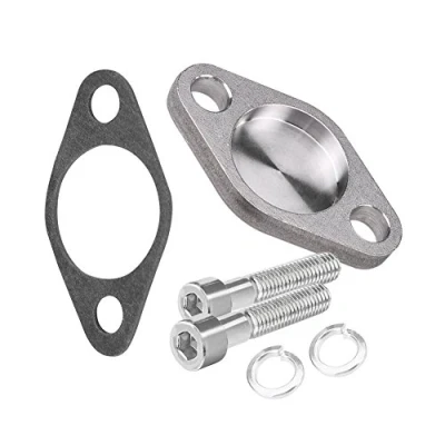 Image de Keenso Plaque d&#039;Obturation de Valve Remplacement Bloc 8mm avec le Joint et Vis SI A0254 en Acier Inoxydable