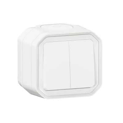 Image de commande double 10a blanc saillie legrand plexo 069755l