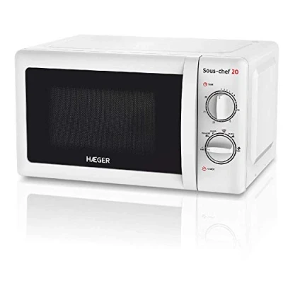 Image de HAEGER SOUS CHEF 20 Micro ondes avec 700 W de puissance, capacité l, 6 niveaux fonction décongélation, minuterie 30 minutes, plateau tournant en verre 24,5 cm