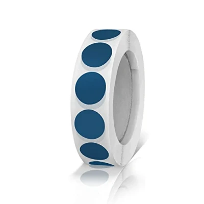 Image de Autocollants Ronds 13mm Bleu Rouleau Autocollant Petits Points De Colle Étiquettes Code Couleur Cercles Sticker Résistant Aux Intempéries 1000 Pièces