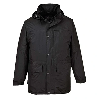 Image de Portwest Parka Oban doublée polaire, Couleur: Noir, Taille: XS, S523BKRXS