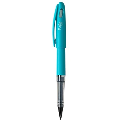 Image de Pentel TRJ98S A Feutre Plume Gamme Fluo Pointe moyenne 0,4 0,7 mm Bleu ciel
