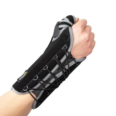 Image de BraceUP Quick Wrap attelle de poignet et pouce gauche droite, pour tendinite Quervain avec stabilisateur (Main Droite)