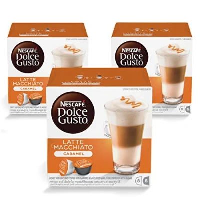 Image de Nescafe Dolce Gusto Caramel Latte Macchiato Café 48 capsules, 24 tasses