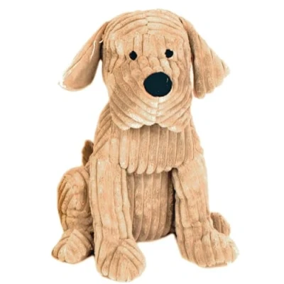 Image de Take Me Home Butée de Porte en Forme Chien Mignon Corde épaisse nervurée 28 cm (Brun Clair)