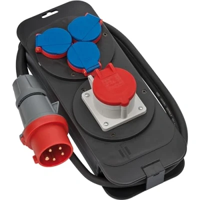 Image de Brennenstuhl 1151600010 unité de Distribution d&#039;énergie 4 Sortie(s) CA Noir, Bleu, Rouge