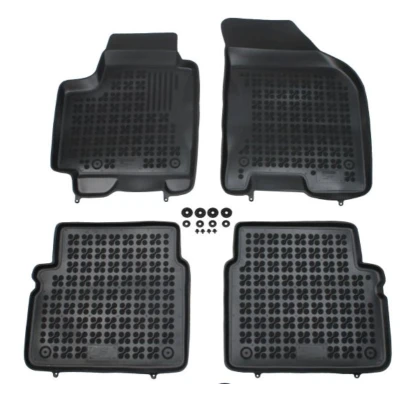 Image de REZAW PLAST 202101 Ensemble de tapis sol Caoutchouc avant et arrière noir CHEVROLET: Aveo / Kalos 3/5 portes, 5 Nubira Berline