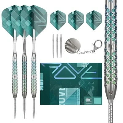 Image de Target Darts Rove Steel Tip Swiss Point Darts, 90% Tungsten Dart Set, Barrel 03 24G Jeu de fléchettes à Pointe en Acier, Professionnel avec Pointes suisses et Outils