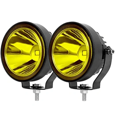 Image de SUFEMOTEC 2pcs 60W 4 pouces LED POD pour camion hors route 4WD SUV Boat conduite autonome antibrouillard retour lampe de travail 12V 24V jaune 3000k