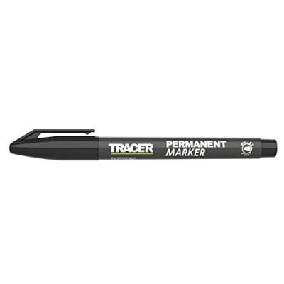 Image de TRACER marqueur permanent de construction à pointe fine (1 2 mm ogive usage général avec encre séchage rapide) Noir