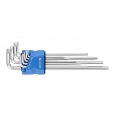 Image de Hogert Technik HT1W831 Ensemble de tournevis coudés TT10, TT15, TT20, TT25, TT27, TT30, TT40, TT45, TT50 Acier d&#039;outil 9