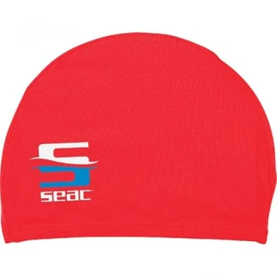 Image de SEAC Lycra JR Bonnet de Bain Piscine pour Enfants en Tissu Rouge