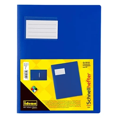Image de Idena 307854 Dossier rapide pour DIN A4, avec largeur excessive, en polypropylène, bleu translucide, 1 pièce