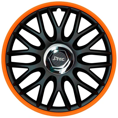 Image de J TEC Orden R J16519 Enjoliveurs 16Pouces noir, chrome, orange