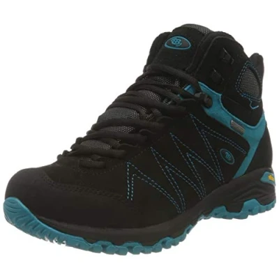 Image de Brütting Mount Kapela High, Chaussure de course tout terrain Femme, Noir/Turquoise, 41 EU
