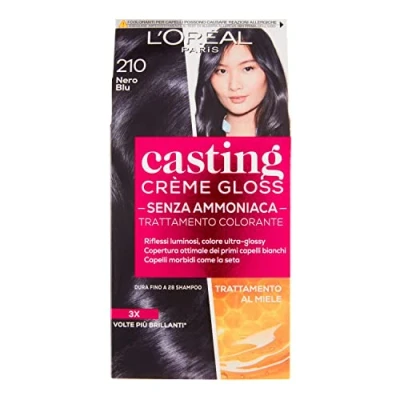 Image de L&#039;OREAL Casting 210 Bleu Crème Noir Sans Ammoniaque Estrosa Colorant Cheveux