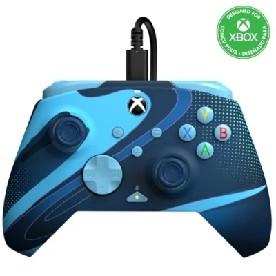 Image de PDP Xbox REMATCH GLOW Wired controller Blue Tide