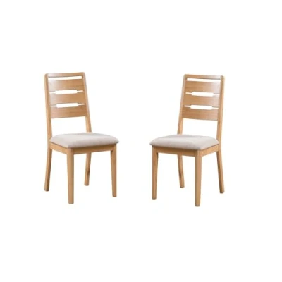Image de Julian Bowen Lot de 2 chaises salle à manger Curve, chêne