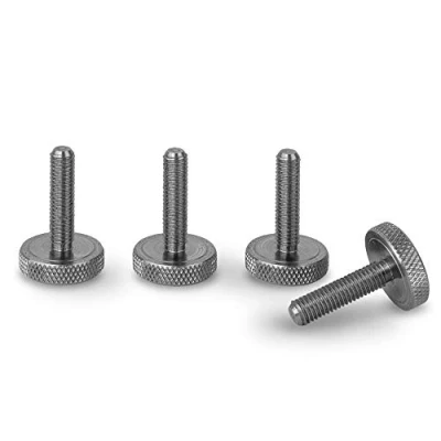 Image de Precisiongeek Moleté Pouce vis acier inoxydable M5 x 19mm Lot de 4
