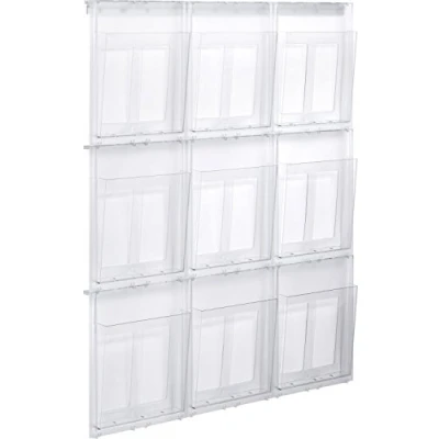 Image de Helit présentoir wandset placativ 9 x a4, 280 956 59 mm (transparent)