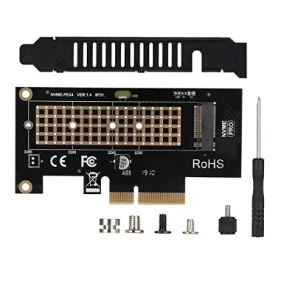 Image de Fdit Adaptateur PCIe NVMe, SSD M.2 NVMe (clé M) vers PCI Express 3.0 GEN3 X4, Prise en Charge du 2230 2242 2260 2280, Haute Vitesse 40 Gbps
